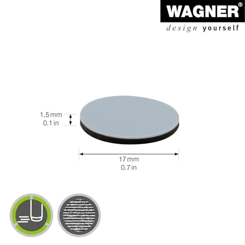 Wagner EH 1117 pattini PTFE tondi 16 pezzi grigi scorrevoli