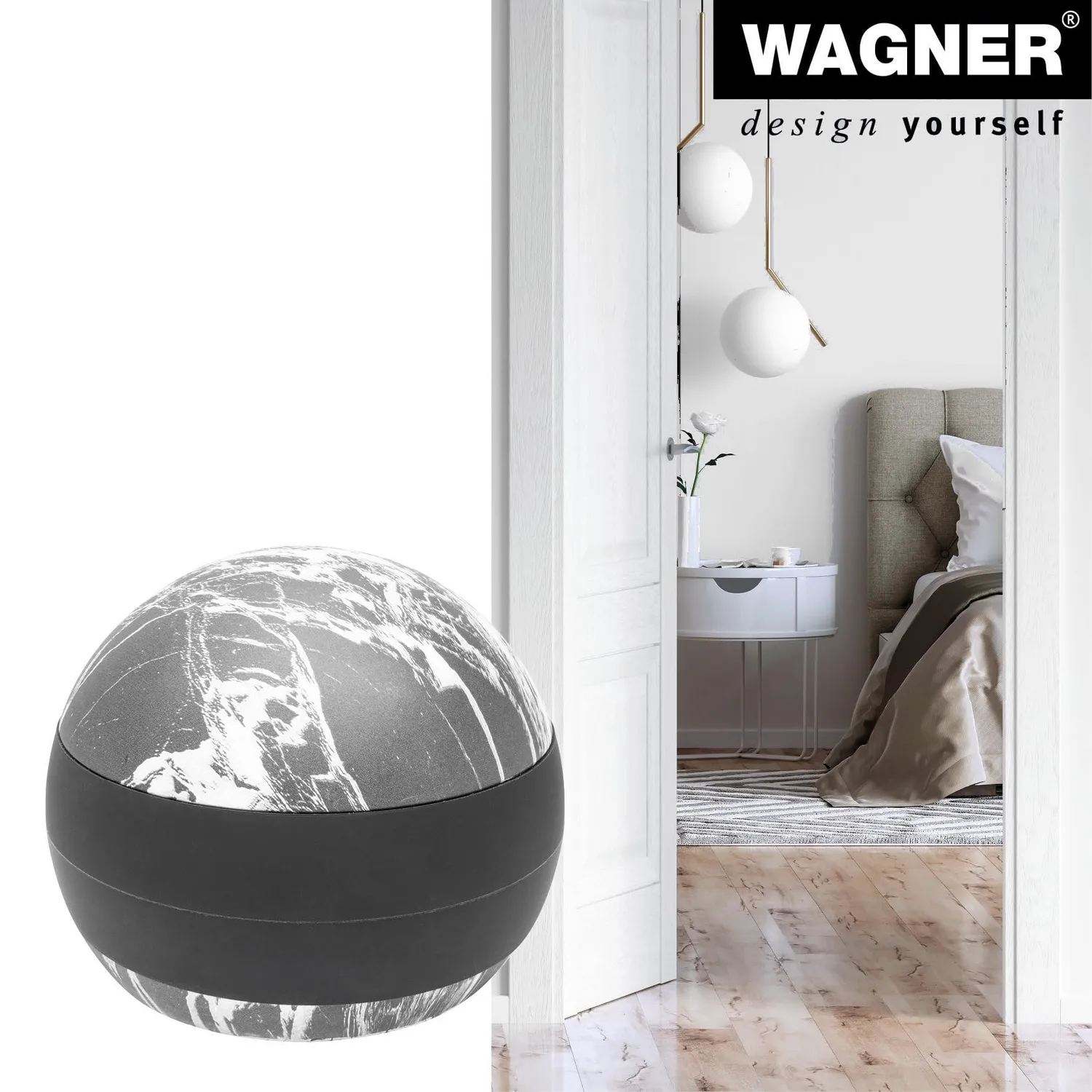 Wagner Marmo Rotondo 15519801 fermaporta cemento Ø110 mm