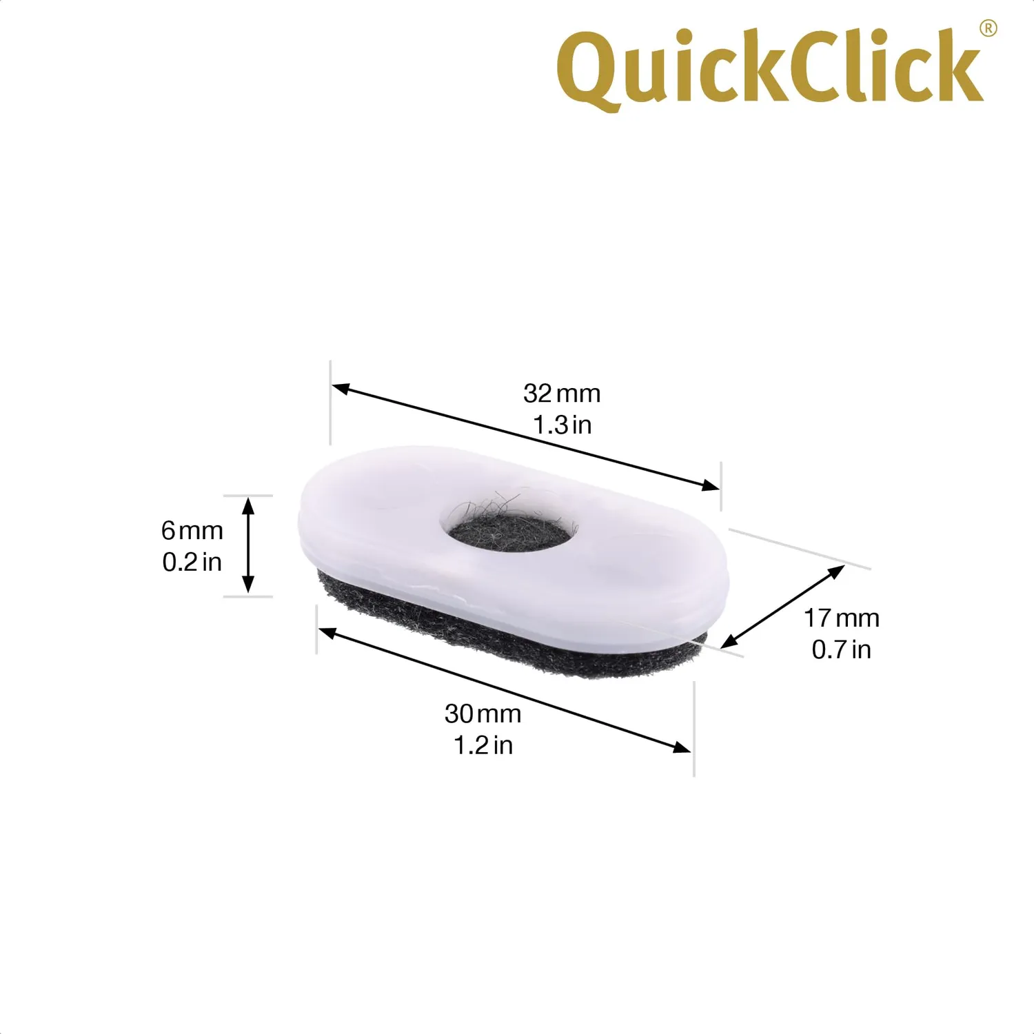 Wagner QuickClick 15834600 feltrini ricambio 32x17mm 8pz feltro