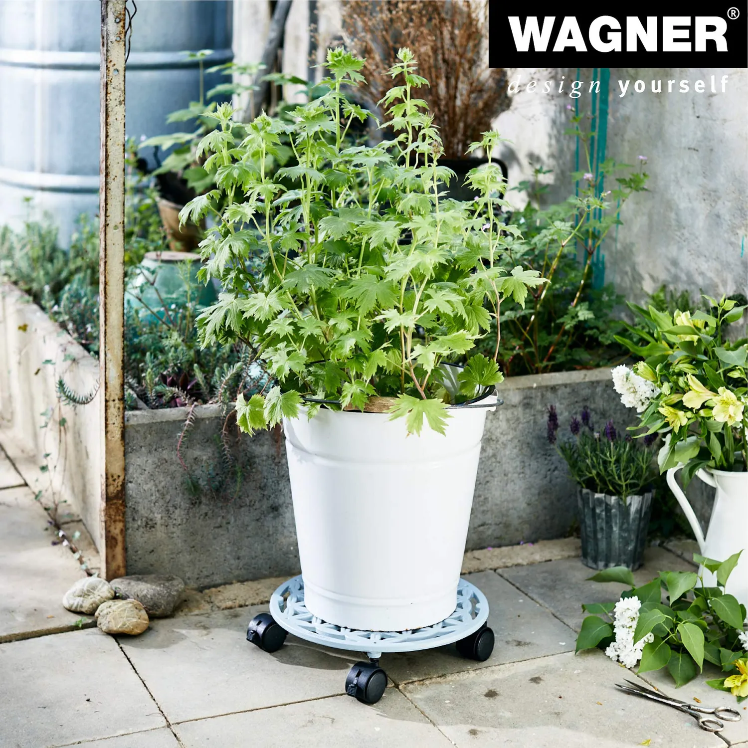 Wagner Flower of Life 20091901 carrello piante bianco Ø29 cm