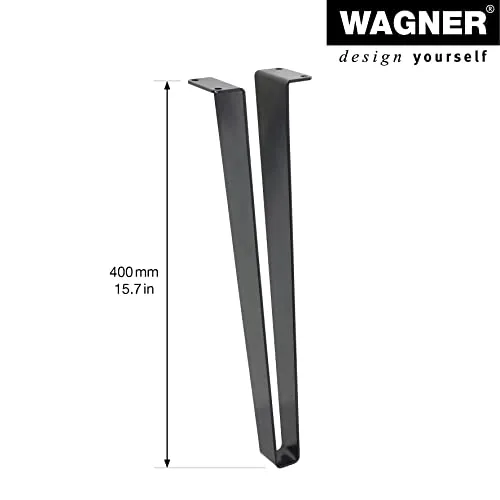 Wagner V-Style 12064001 gamba tavolo nera 400 mm
