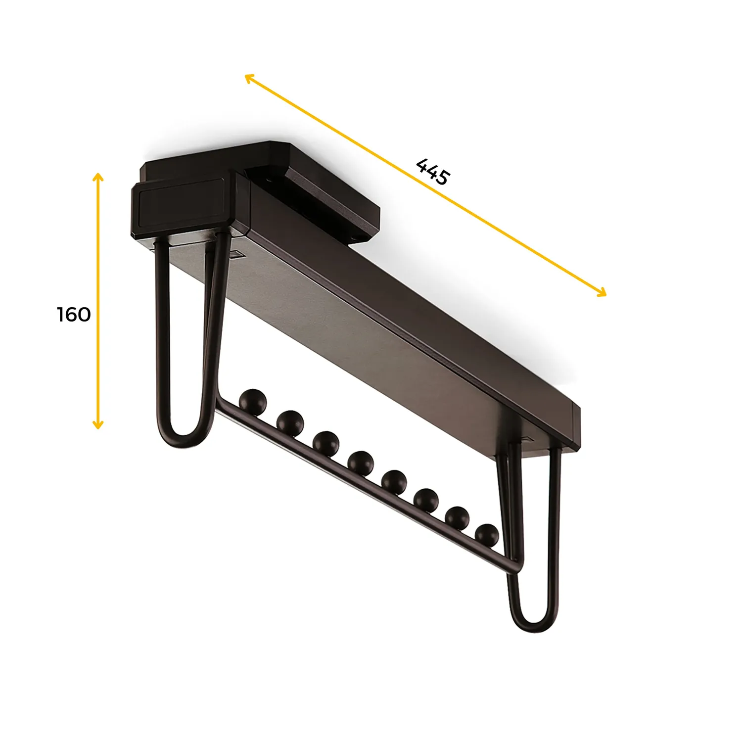 Emuca 7086513 appendiabiti estraibile soft moka 44,5 cm