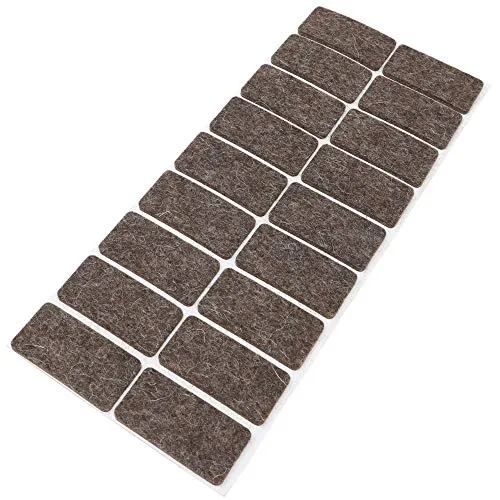 Adsamm Quality Feltrini Lana 25x50 mm Marroni 18 Pezzi 3 mm