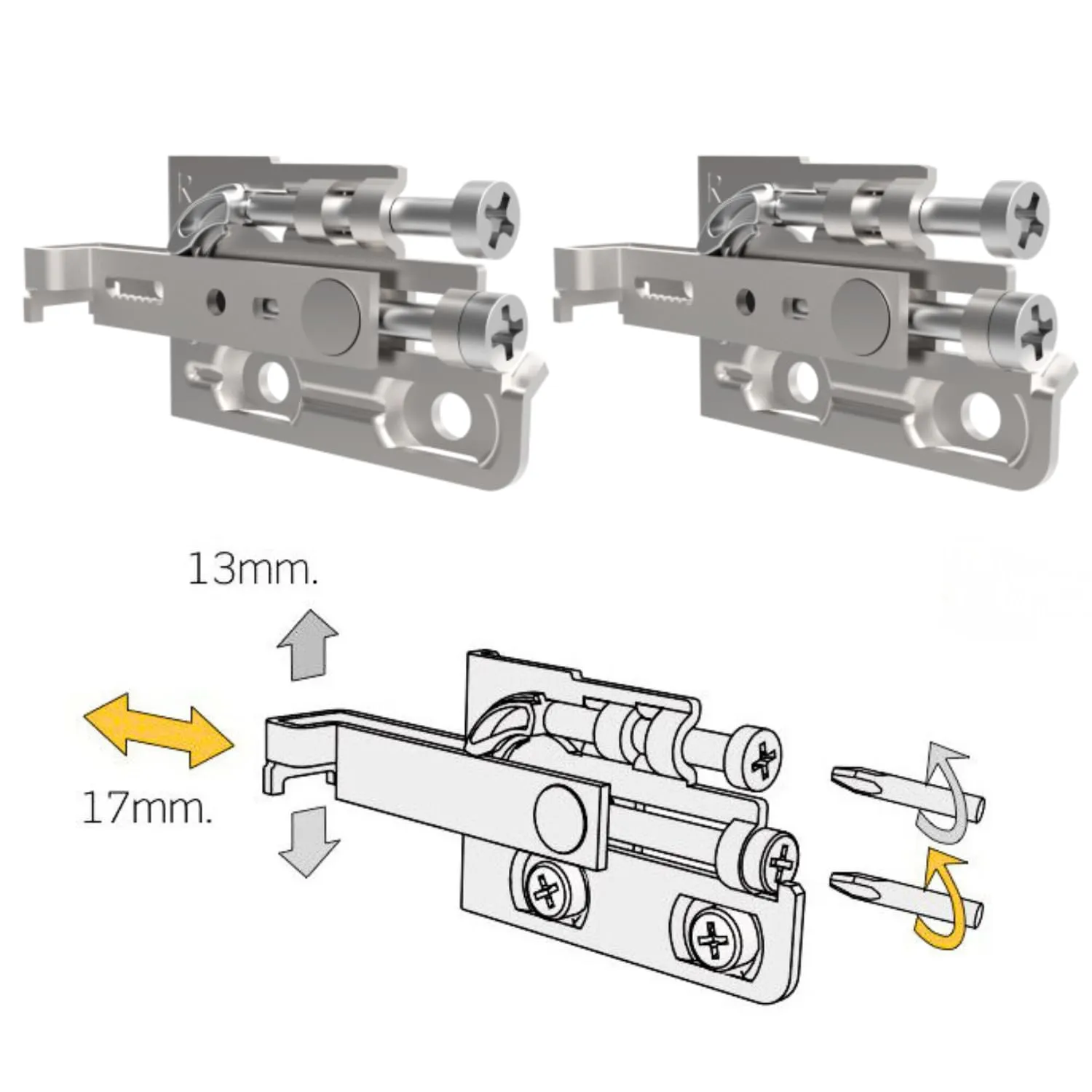 Indaux Scarpi-4 attaccaglia mobili sospesi 270 kg kit vite