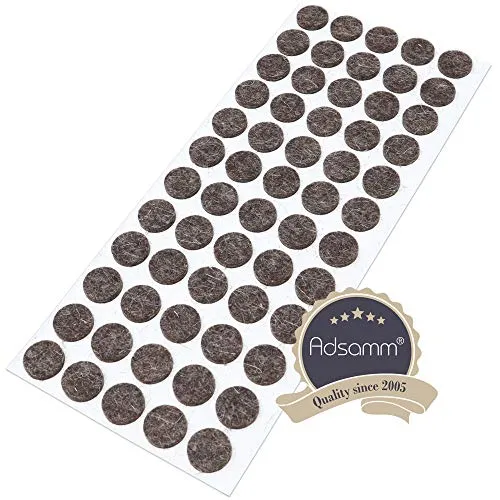 Adsamm feltrini lana 14 mm 60 pezzi marroni