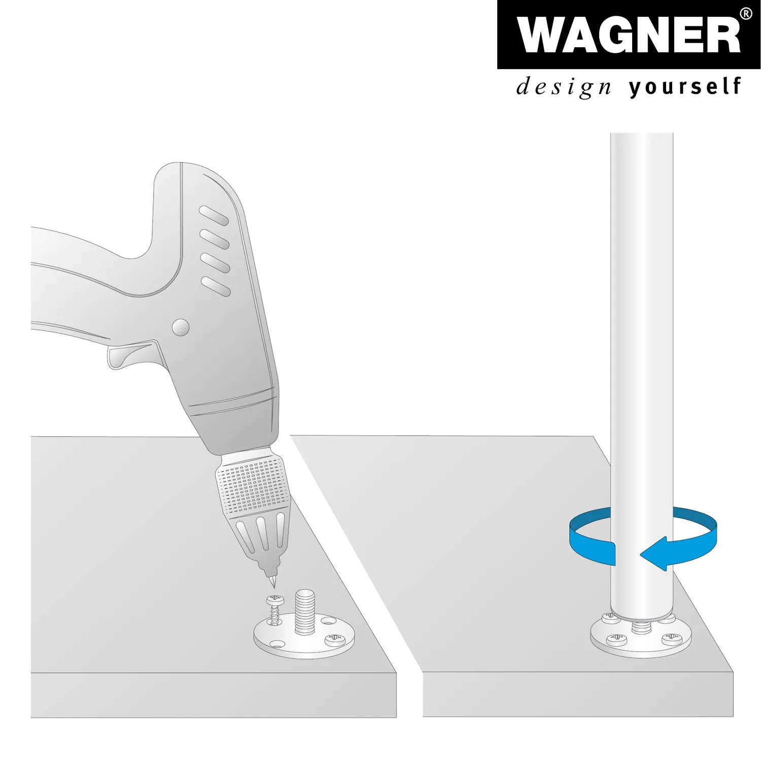 WAGNER TENO ST 1122 Gambe Tavolo Ø30x192mm Inox 4 pz