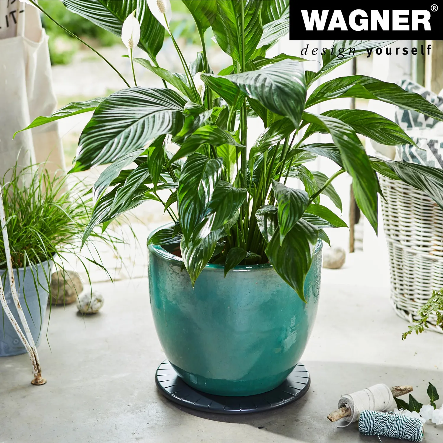 Wagner Ultraflat Sottovaso Ø30 cm Nero 100 kg
