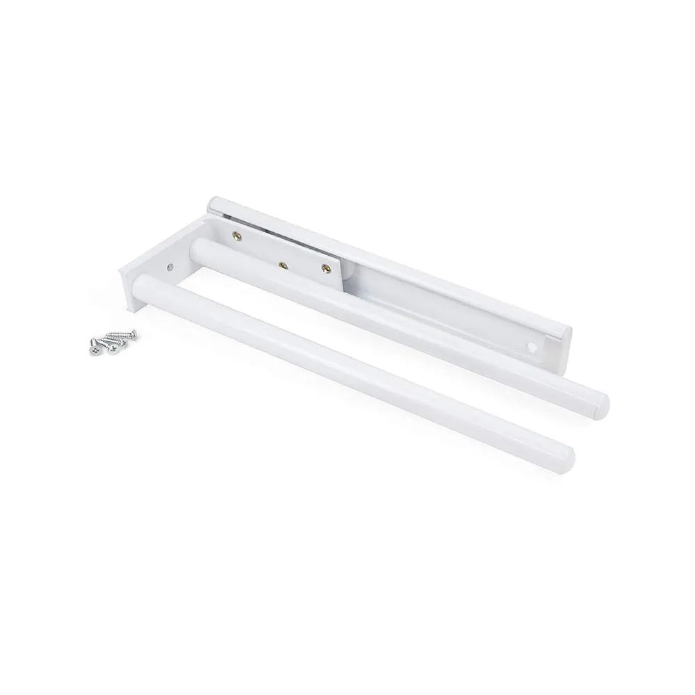 Emuca porta asciugamani estraibile 2 bracci 440 mm grigio