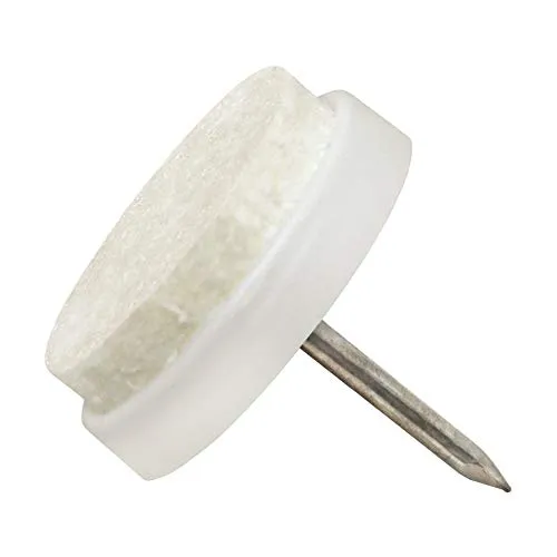 Adsamm feltrini con chiodo bianchi 16 pezzi Ø 20 mm base feltro