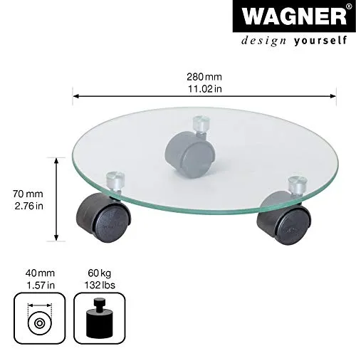 Wagner Vetro 20016501 carrello per piante Ø28 cm vetro
