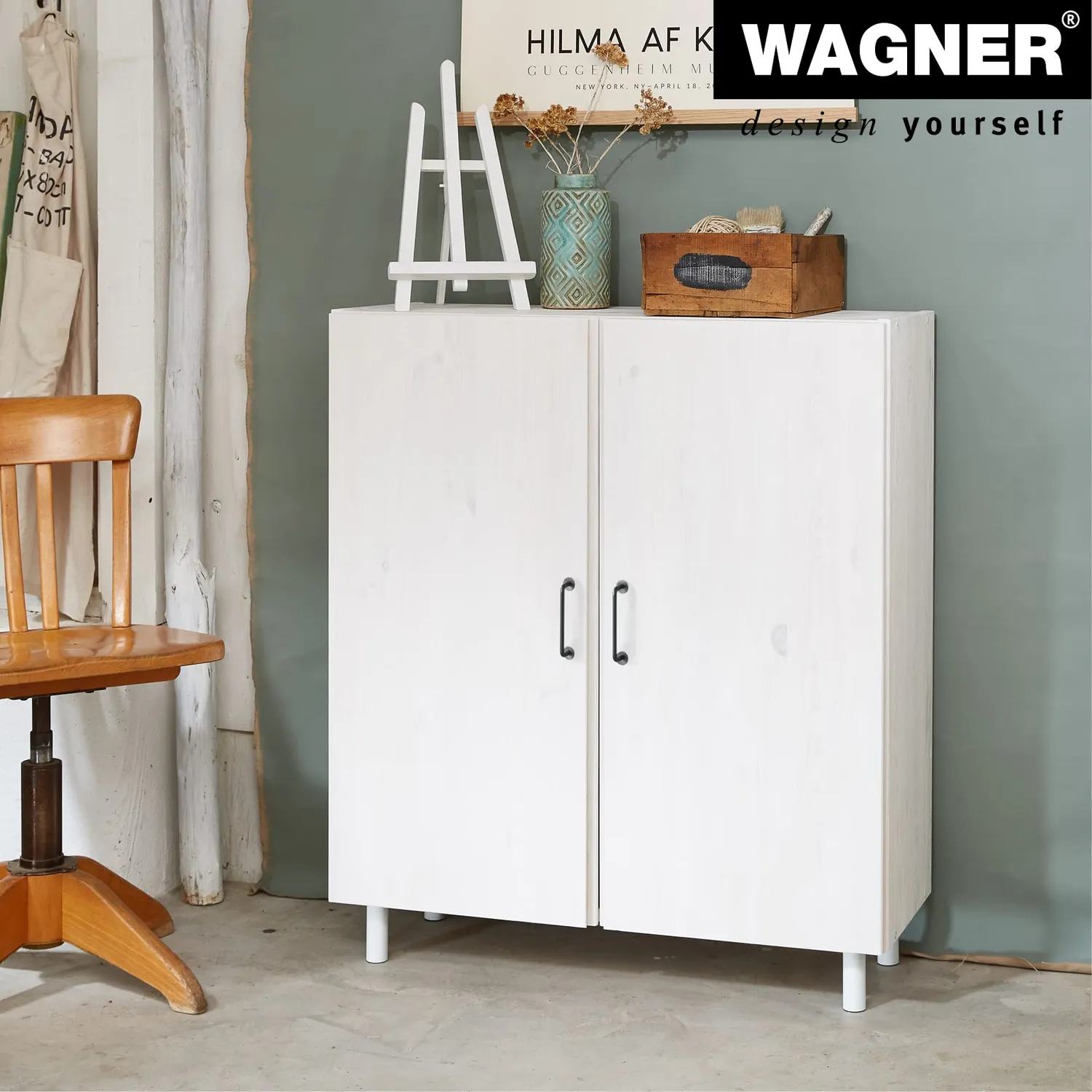 Wagner Classic ST 1610 gamba per mobili bianca 100 mm