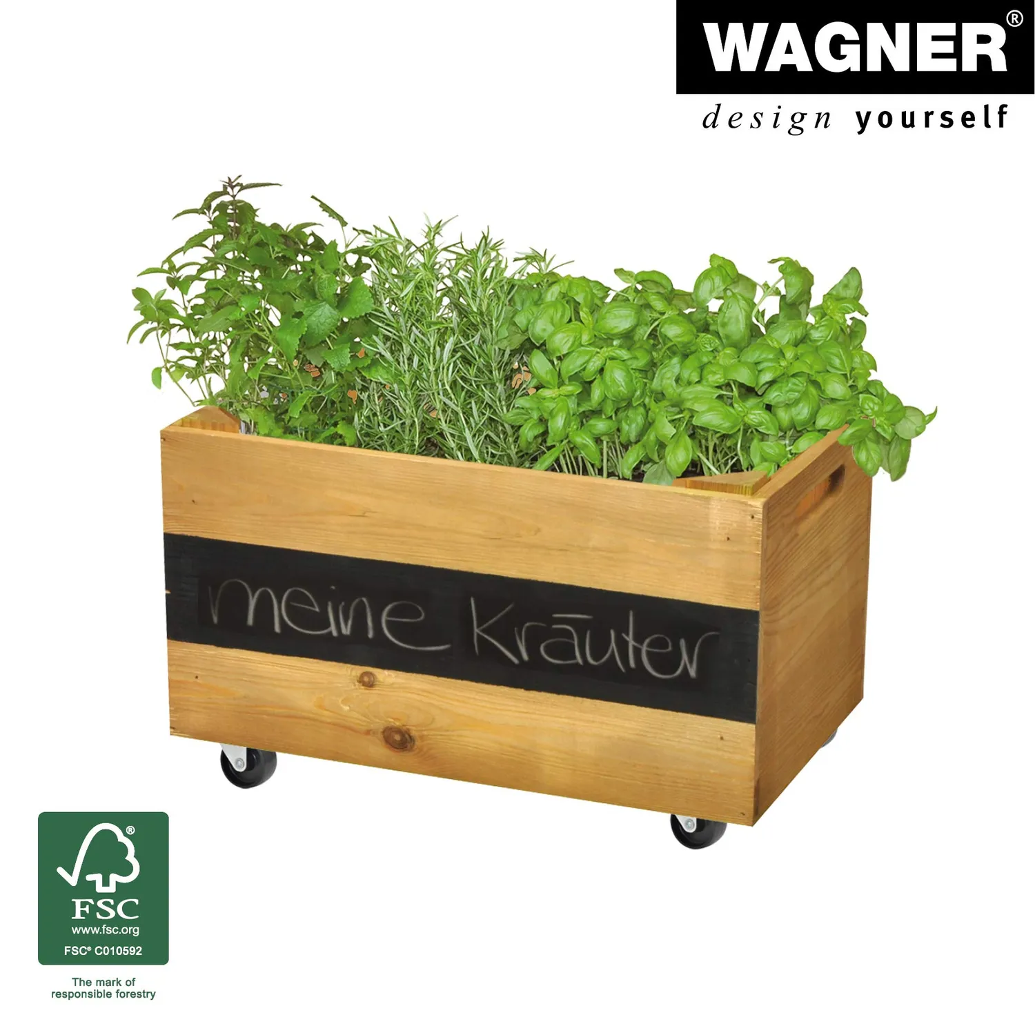 Wagner GreenFamily HerbBOX fioriera legno 39x24 cm marrone