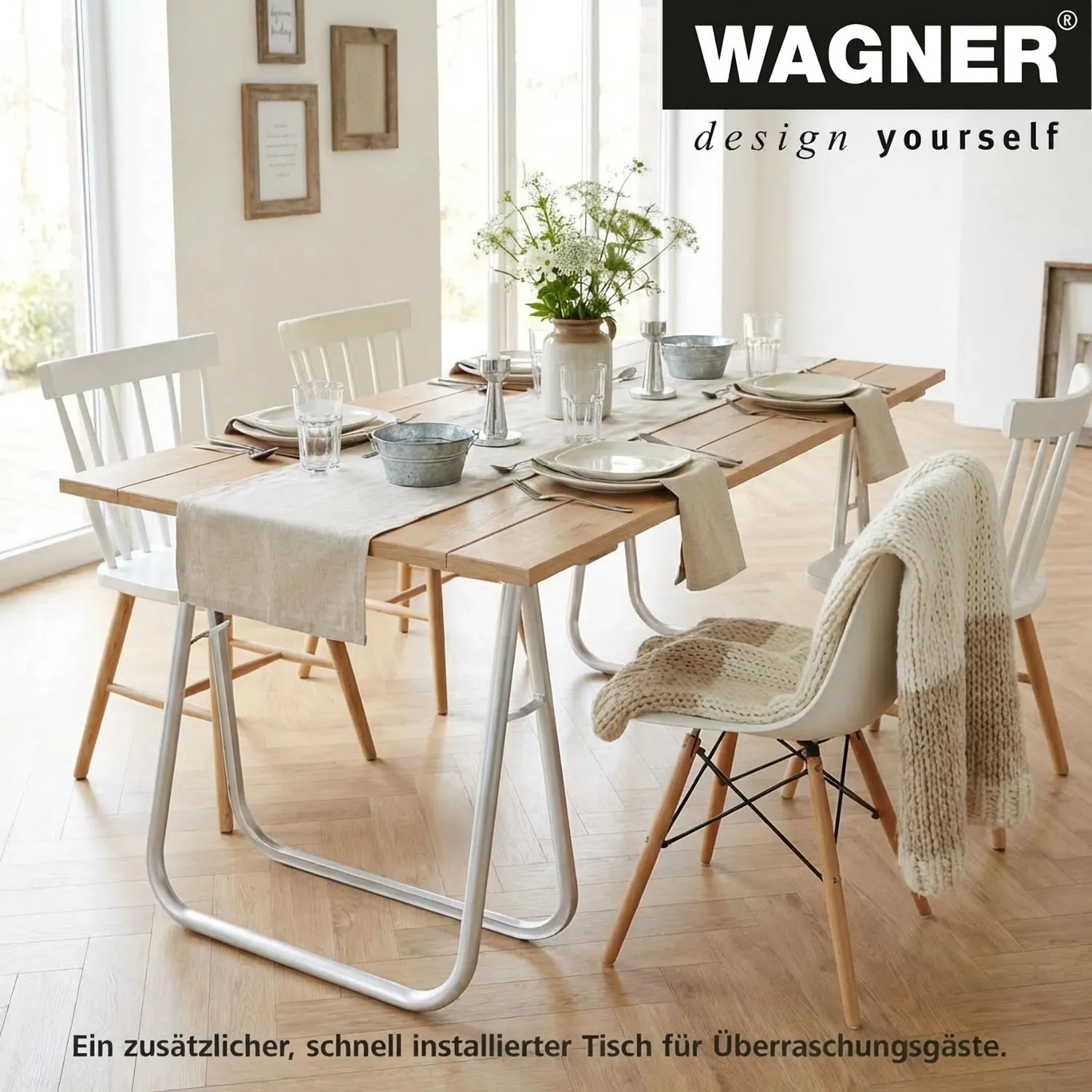Wagner Exclusiv Style 12641201 cavalletto pieghevole alluminio 78 cm