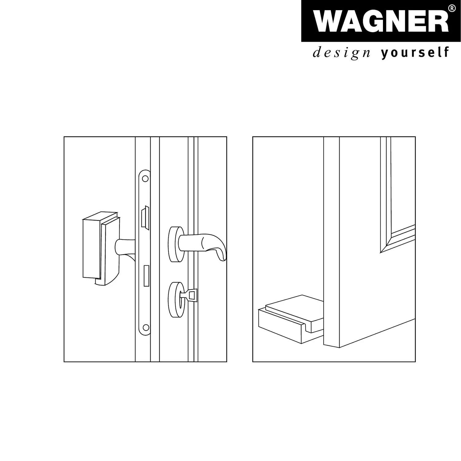 WAGNER Screw or Glue 15515911 fermaporta inox 47x40x13 mm