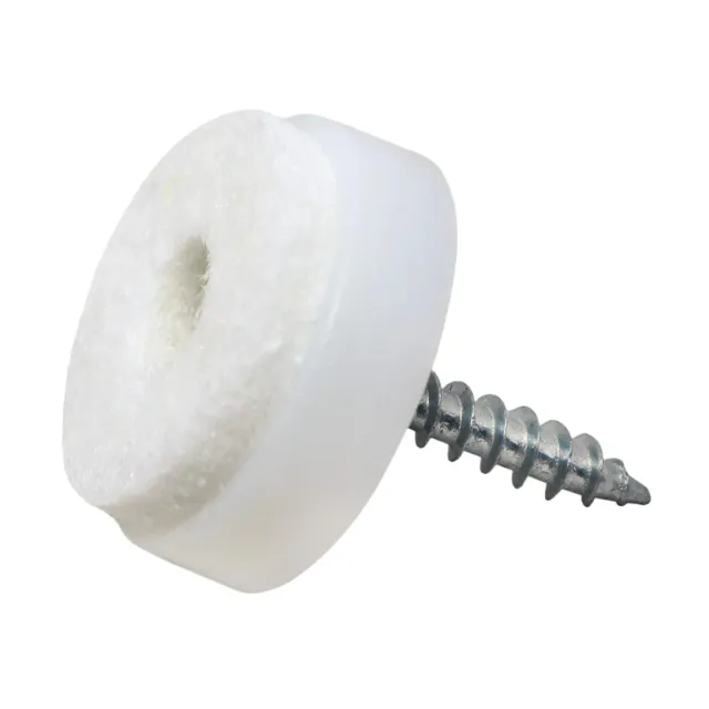 Adsamm Feltrini con vite Ø 20 mm 100 pezzi bianchi feltro