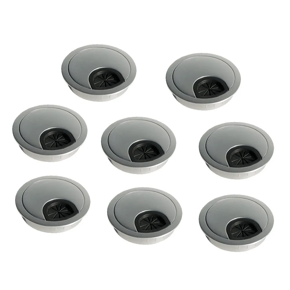 Emuca Passacavo Scrivania 80 mm Cromo Opaco 7 Pz Zama