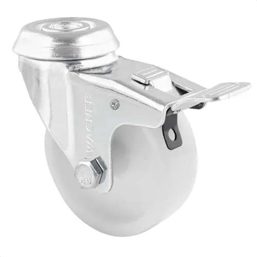 Wagner RO 3675 rotella girevole 75 mm bianca con freno 1 pz