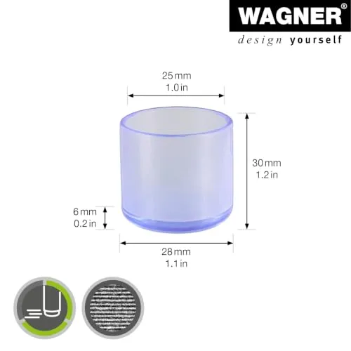 Wagner 15067399 EH 0673 tappi tubolari trasparenti 4 pezzi