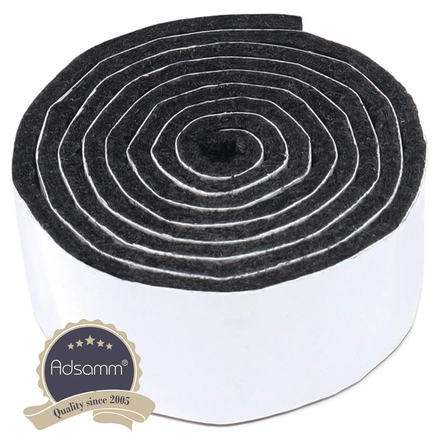 Adsamm rotolo feltro autoadesivo 29x1000 mm nero 1 pezzo 3,5 mm