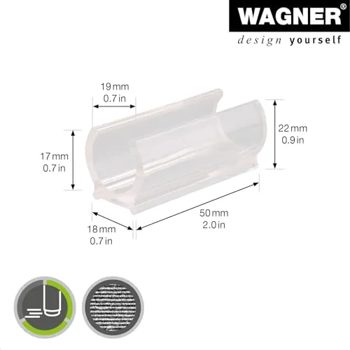Wagner 15068299 tappi tubo rotondo 4 pezzi trasparenti