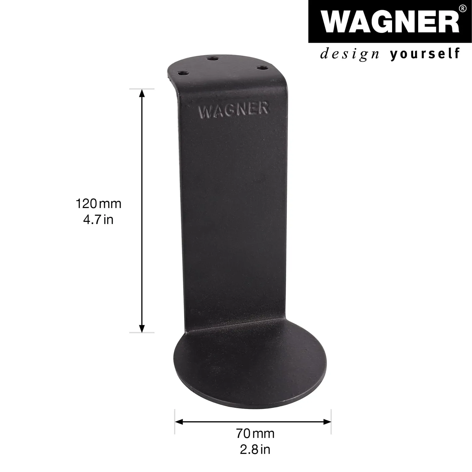 Wagner Z-Style 12012301 gamba mobili nera 12 cm