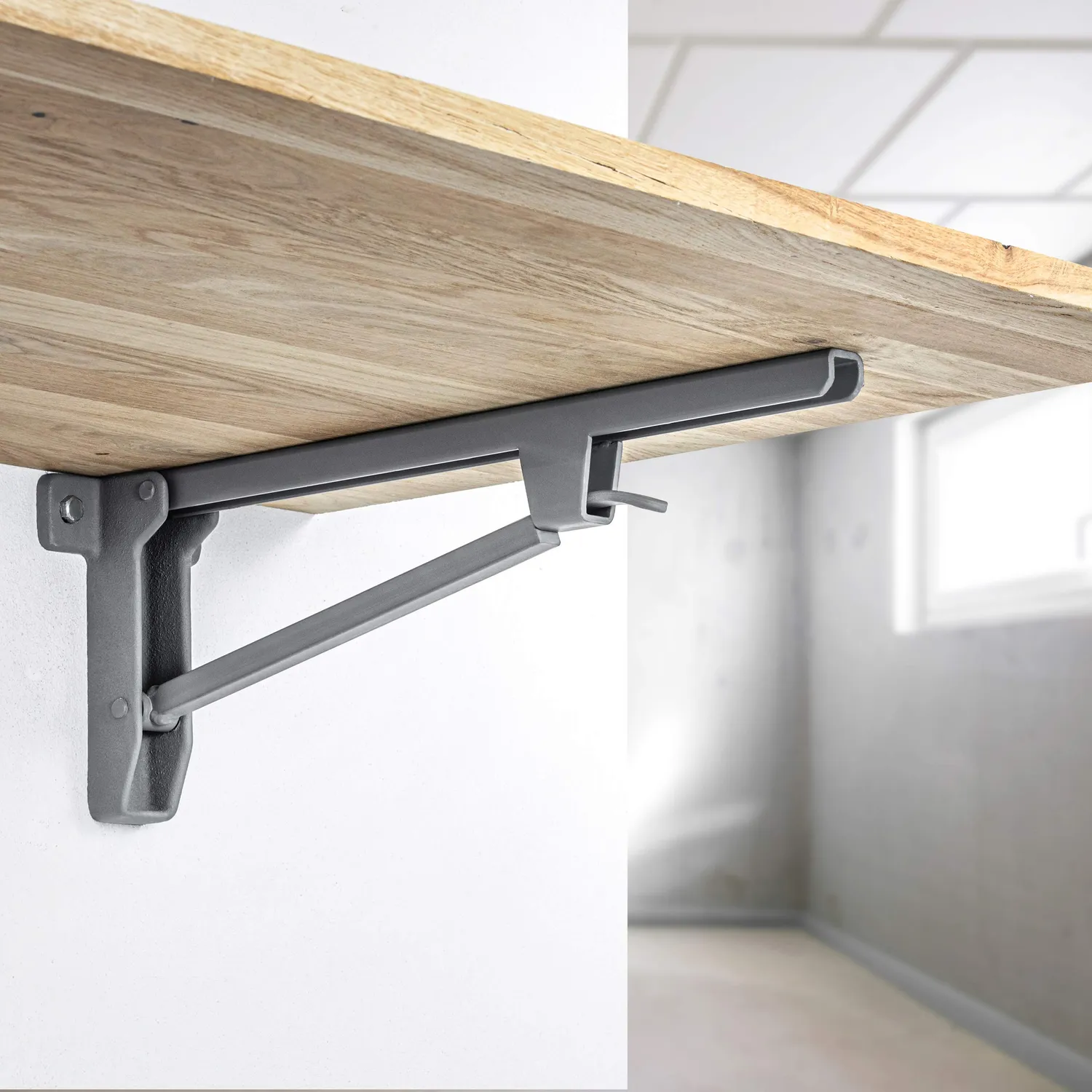 Gedotec Zeus staffa pieghevole 420x115x180 mm acciaio