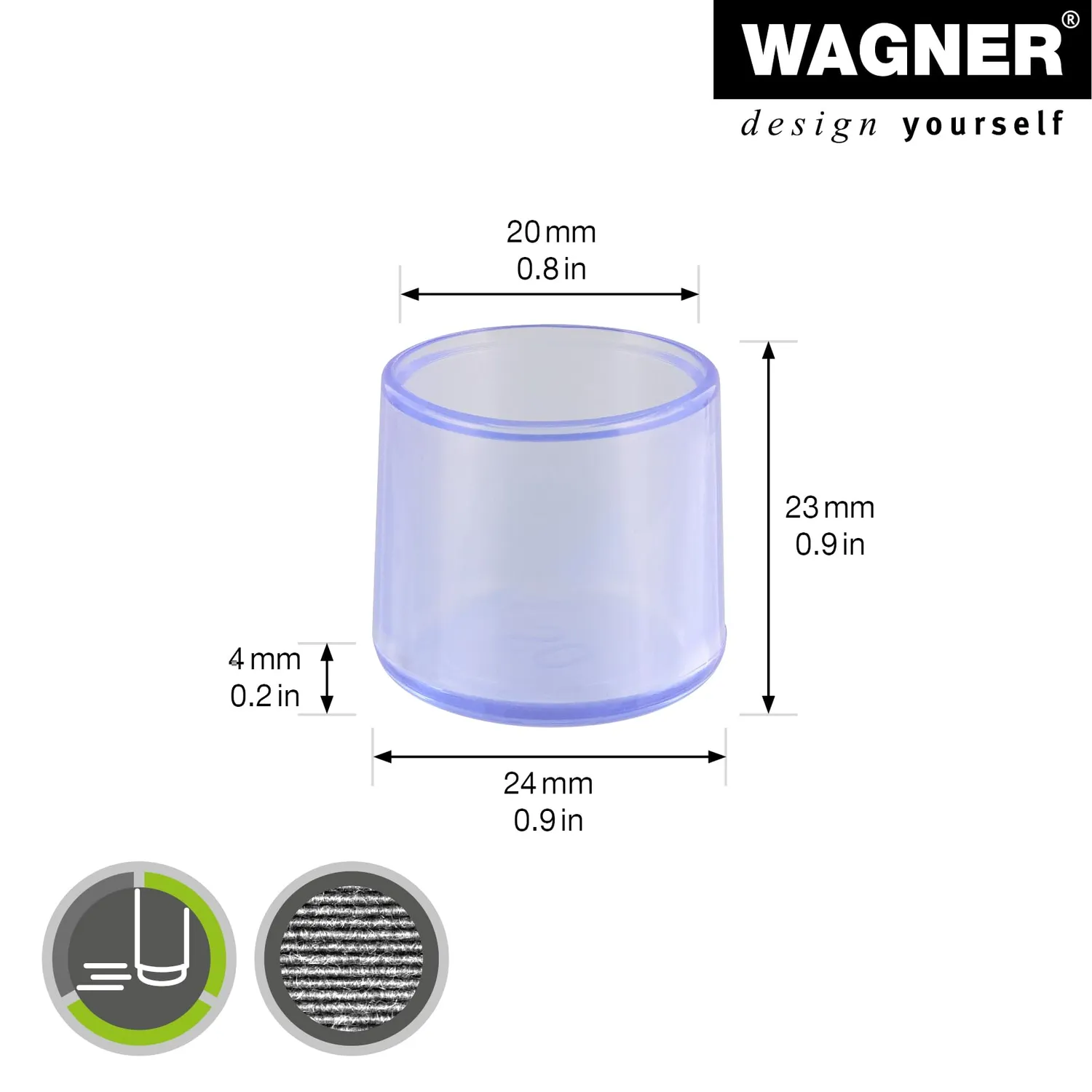 Wagner EH 0672 15067299 tappi tubo acciaio Ø20/24 4pz