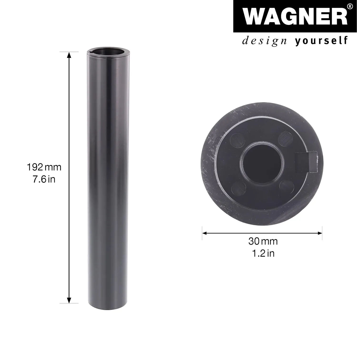 Wagner Teno ST 1022 gambe sistema 297 mm nere 4 pezzi