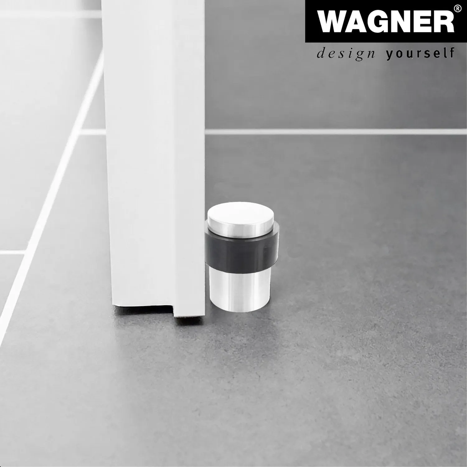 WAGNER Big Ben 15517511 fermaporta pavimento nero alluminio