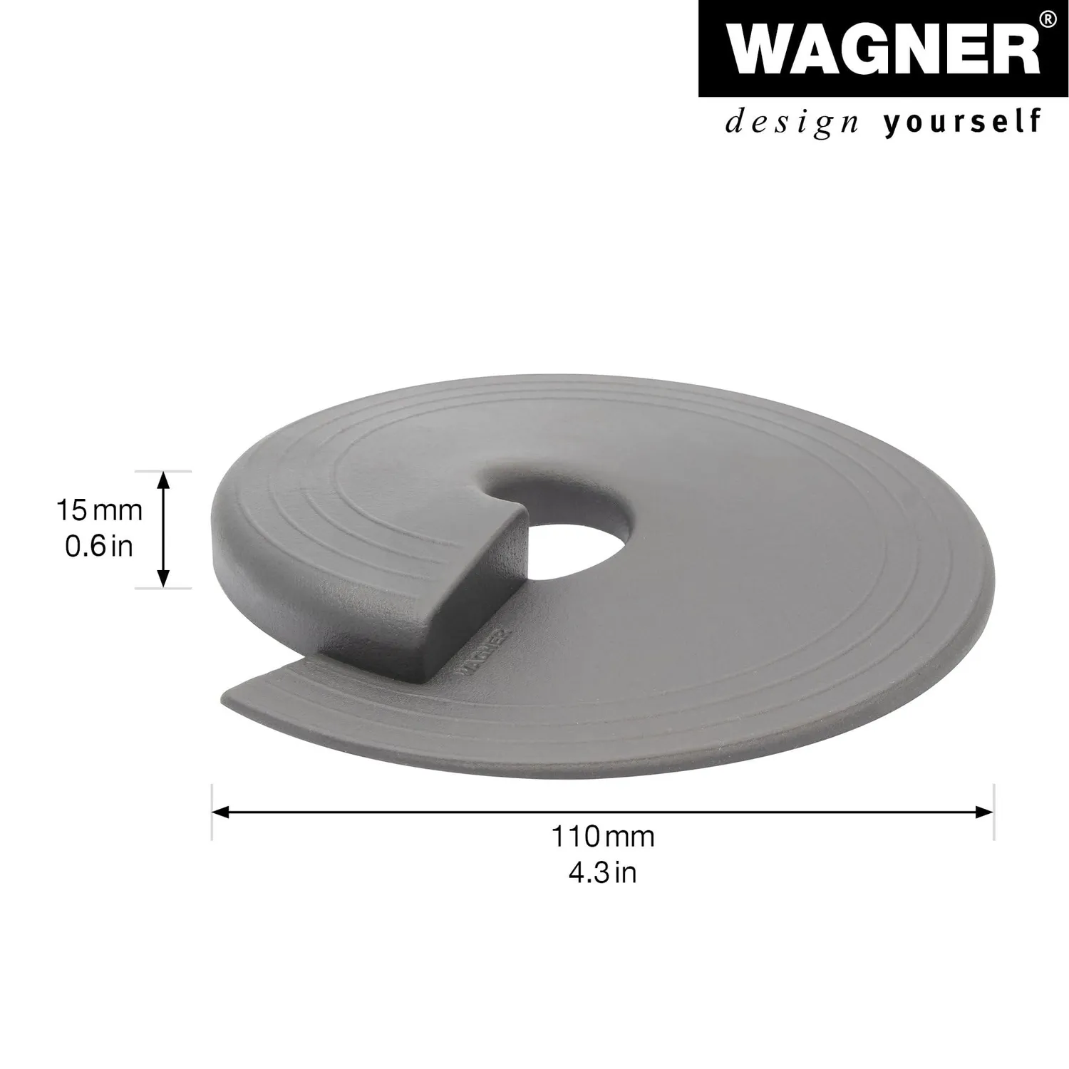 Wagner Stop fermaporta a cuneo grigio Ø110x13 mm elastomero