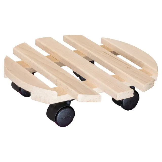 WAGNER carrello piante rotondo Ø30x8 cm faggio naturale