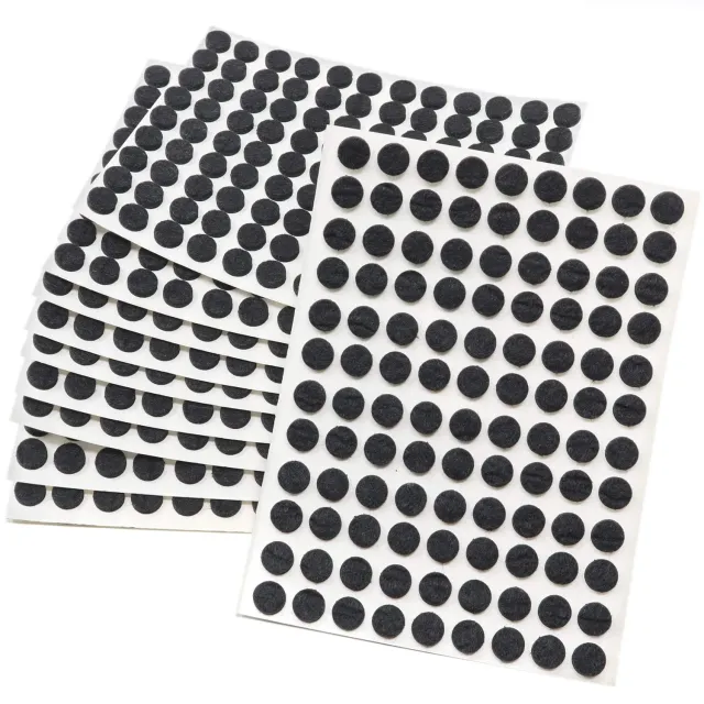 Adsamm Feltrini Autoadesivi Ø10 mm Neri 1080 Pezzi 3,5 mm