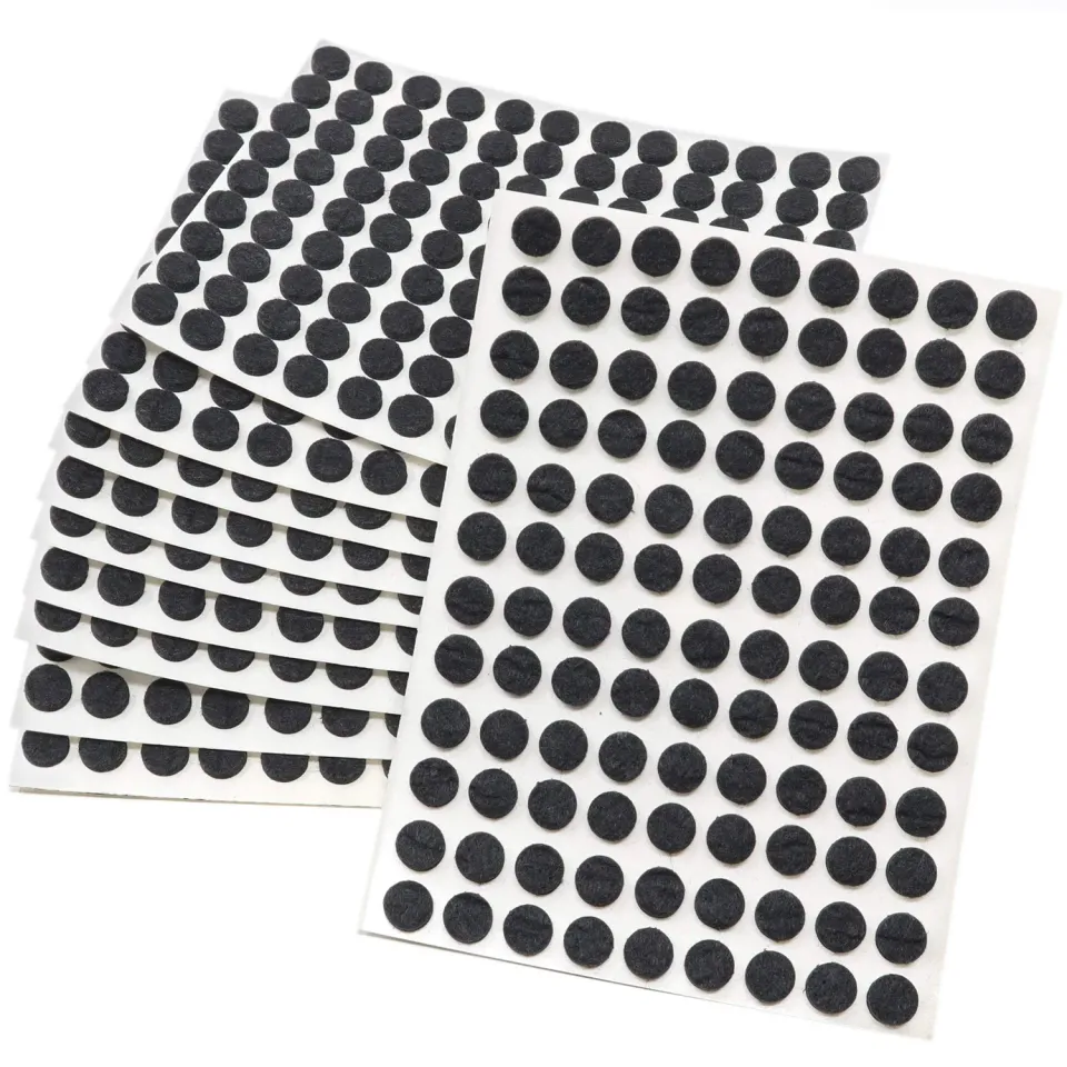 Adsamm Feltrini Autoadesivi Ø10 mm Neri 1080 Pezzi 3,5 mm