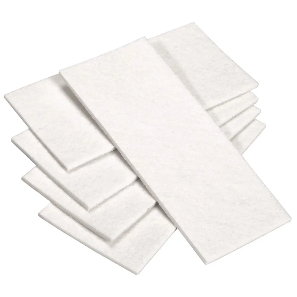 Adsamm fogli feltro autoadesivo 80x180 mm bianco 5 pezzi 3,5 mm