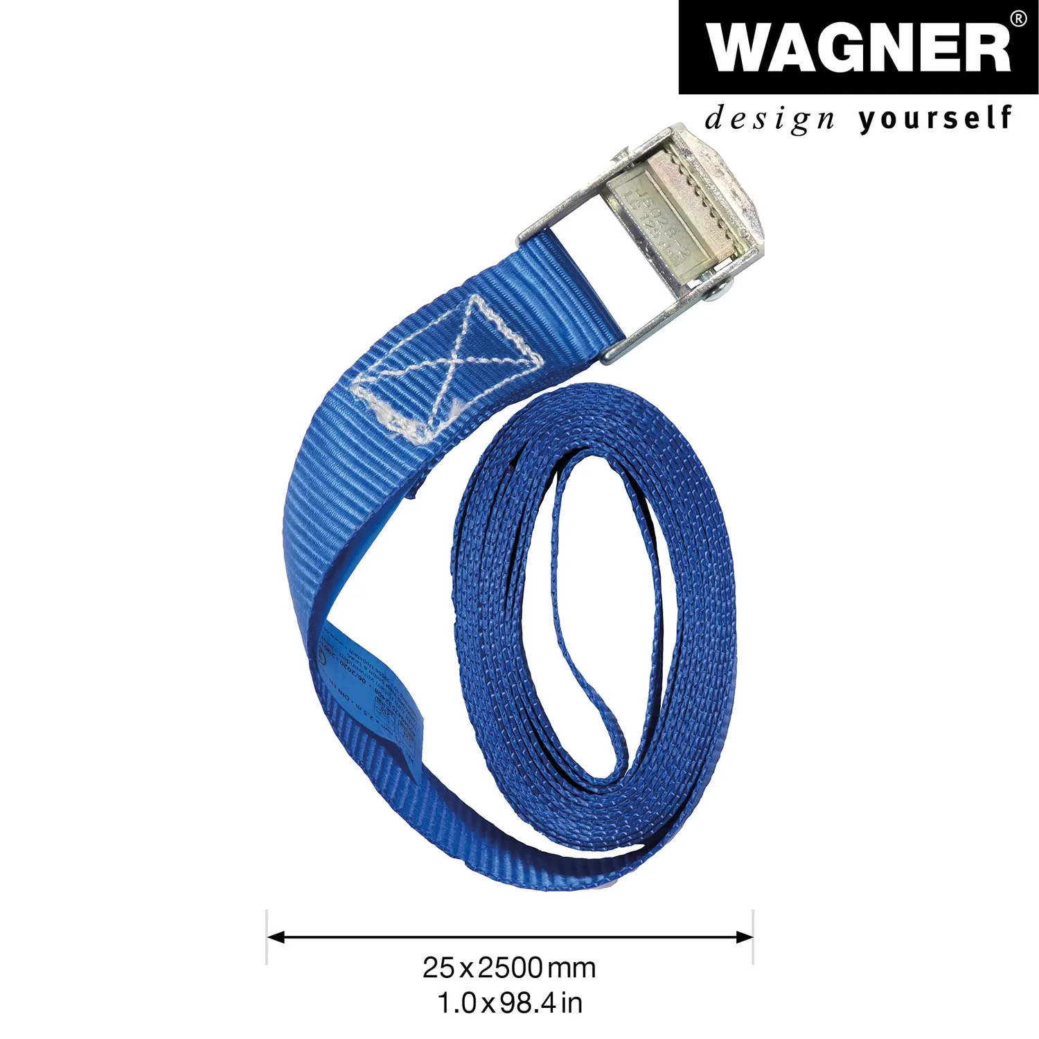 WAGNER MM 1016 cinghia ancoraggio 2,5 m set 2 pezzi