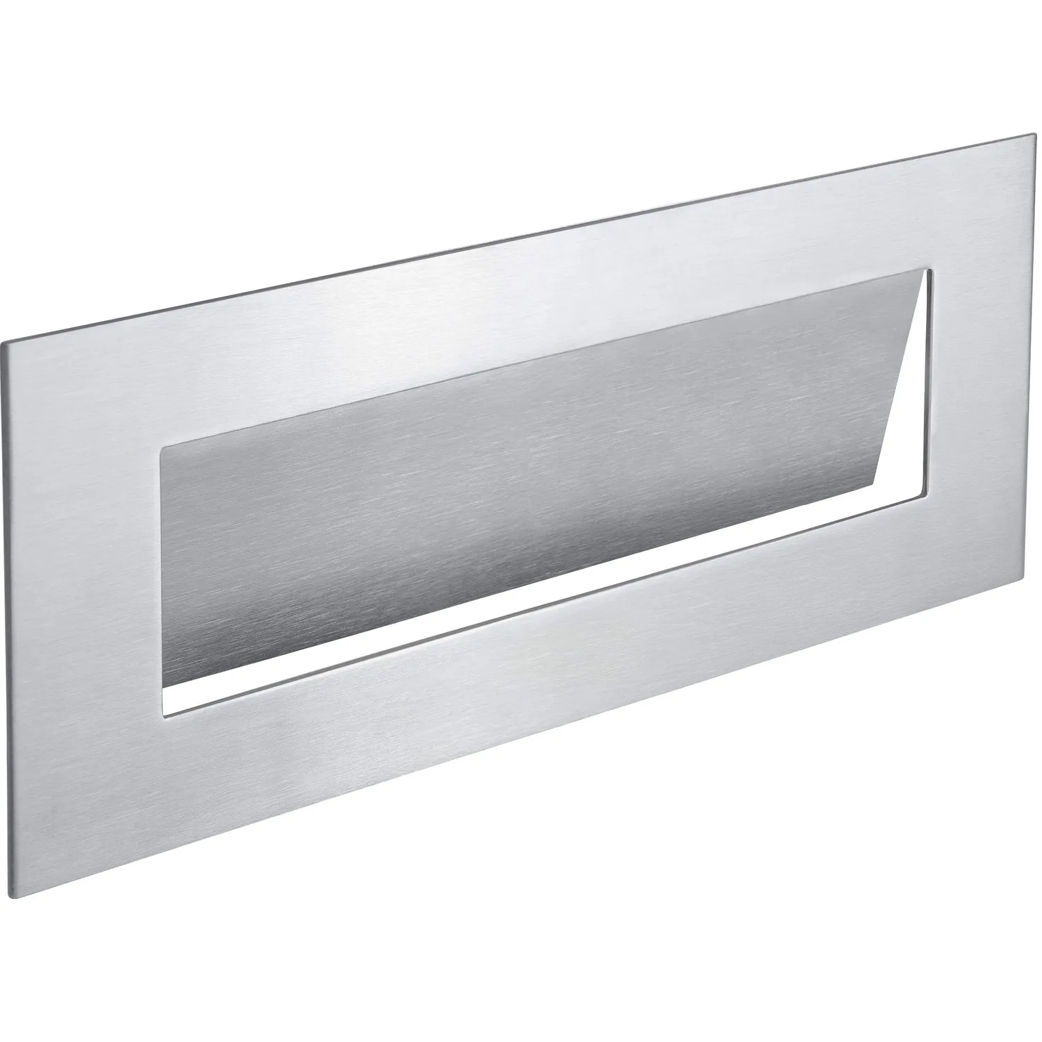Gedotec sportello lettere inox 1 pezzo 340x76 esterno spazzolato