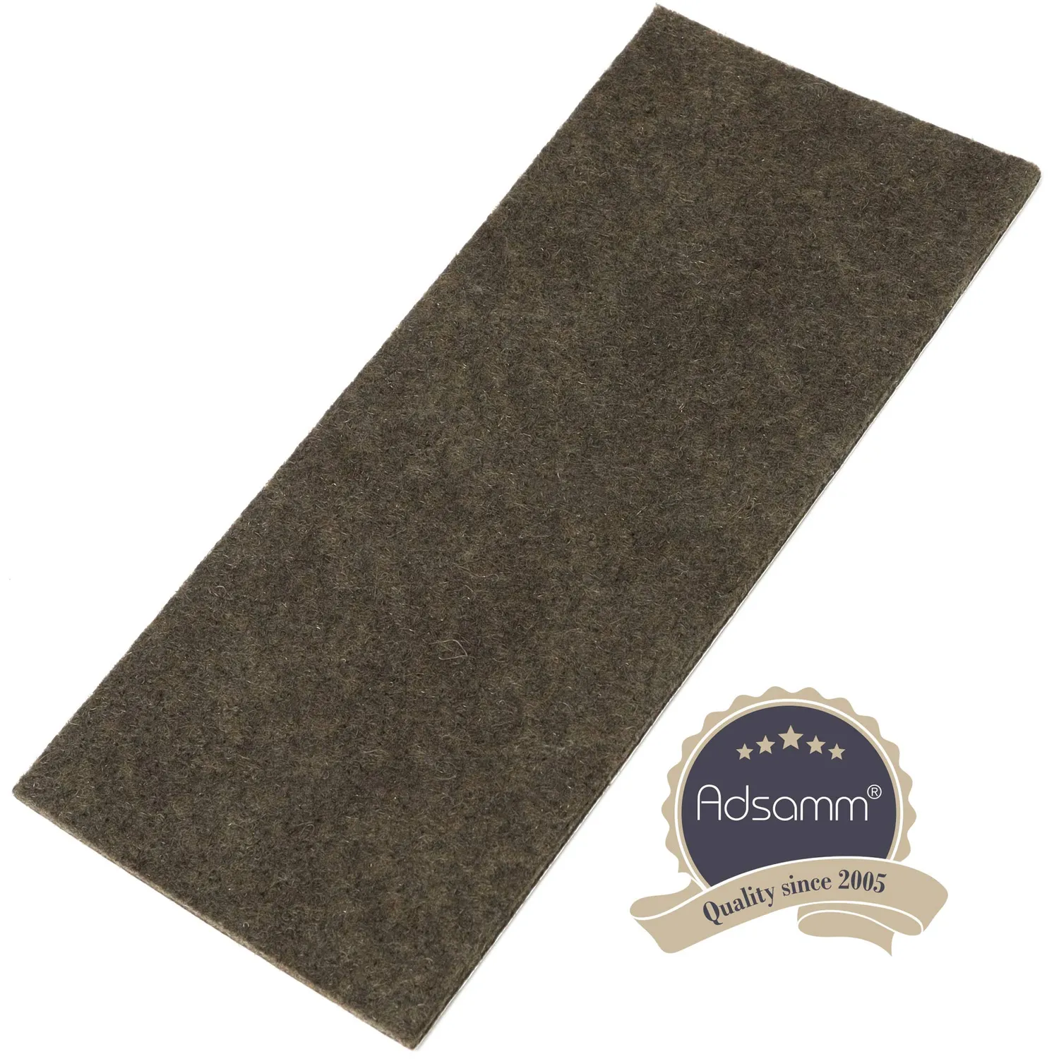 Adsamm fogli feltro autoadesivo 80x180 mm marrone 10 pezzi 3,5 mm