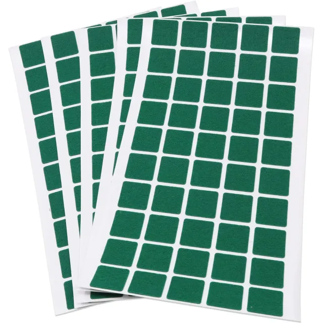 Adsamm 20x20 mm feltrini quadrati verdi 250 pezzi ultrasottili