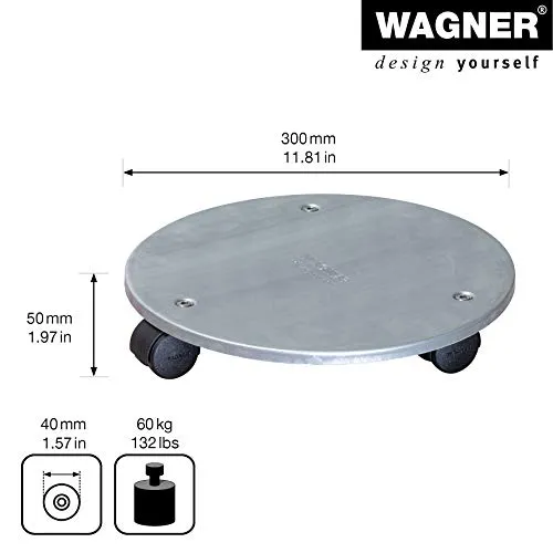 Wagner Steel 20006601 carrello piante Ø30 cm argento 60 kg