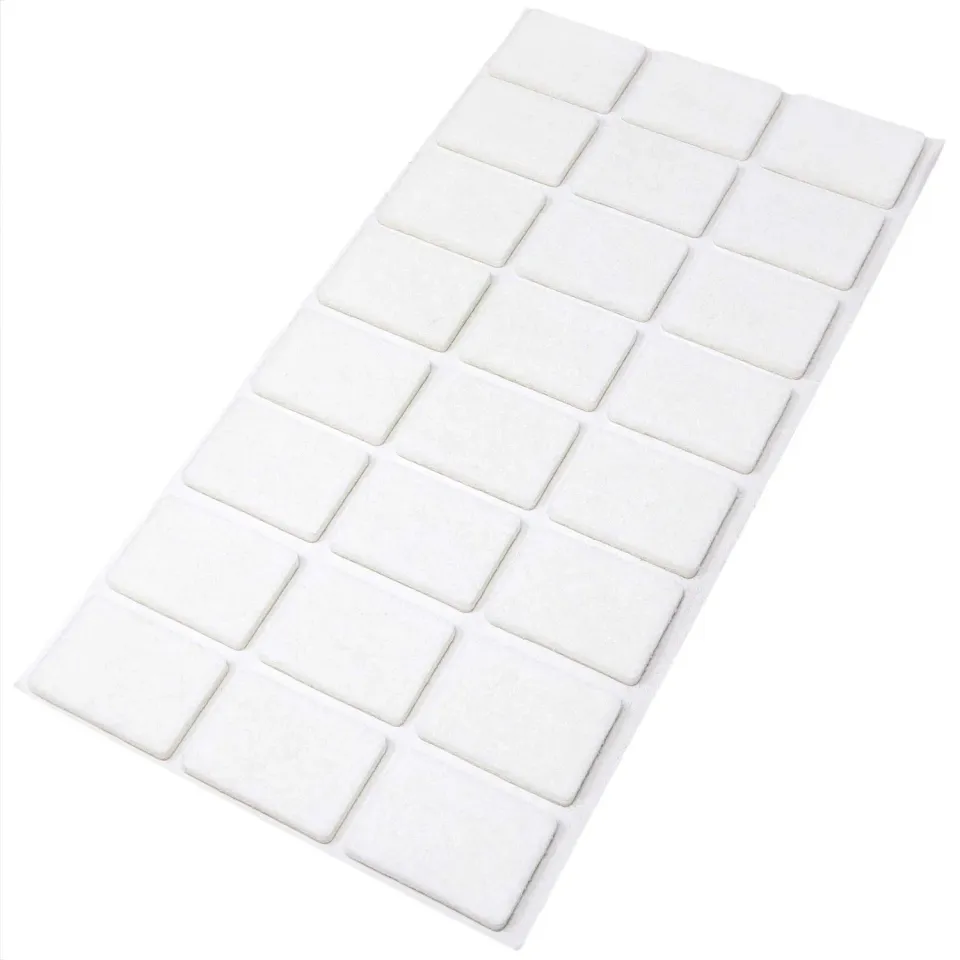 Adsamm Feltrini Autoadesivi 25x35 mm Bianchi 24 Pezzi 3,5 mm