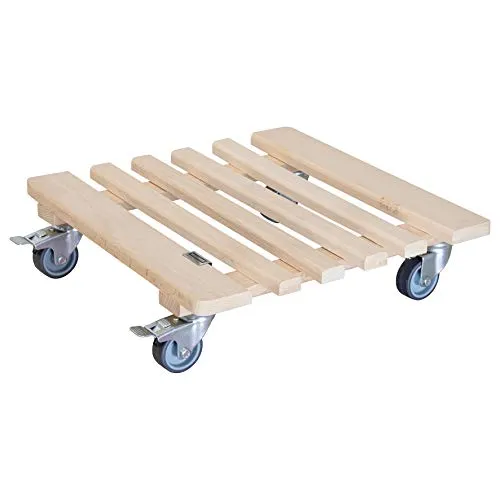 Wagner Piano Carrello Piante 38x38 cm Faggio Portata 200 kg