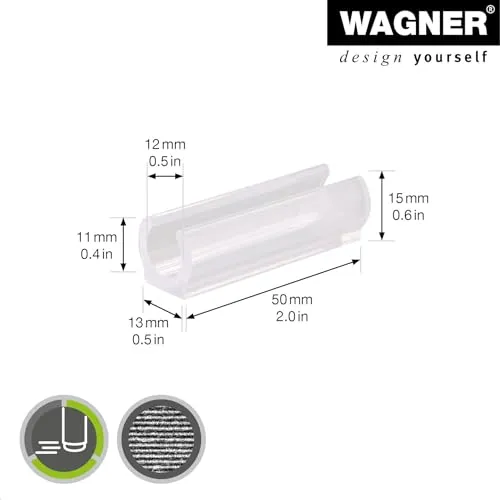 Wagner tappi morsetto tubo rotondo plastica trasparente 4 pezzi