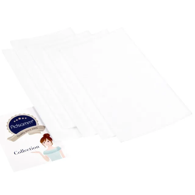 Adsamm Fogli Feltro Autoadesivo 100x200 mm Bianco 5 Pezzi 3,5 mm