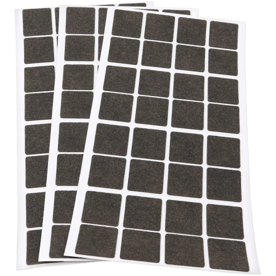 Adsamm ultrasottili feltrini quadrati 25x25 mm marroni 96 pezzi 1,5 mm
