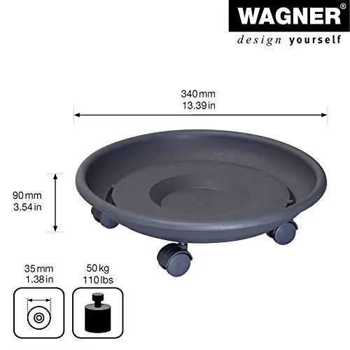 Wagner Serie K 20103701 carrello piante antracite Ø34 cm