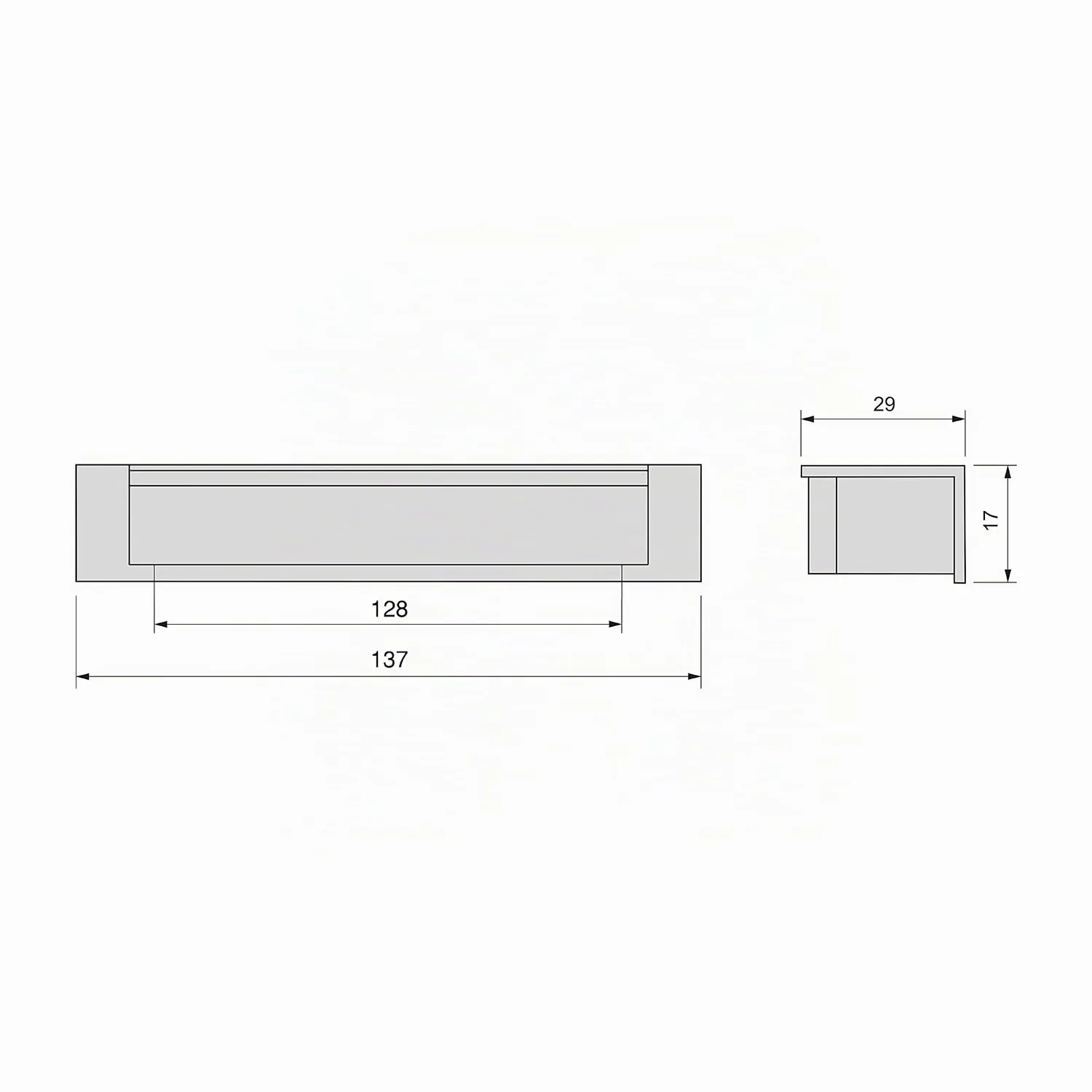 Emuca Modena maniglia integrata 128 mm 10 pz