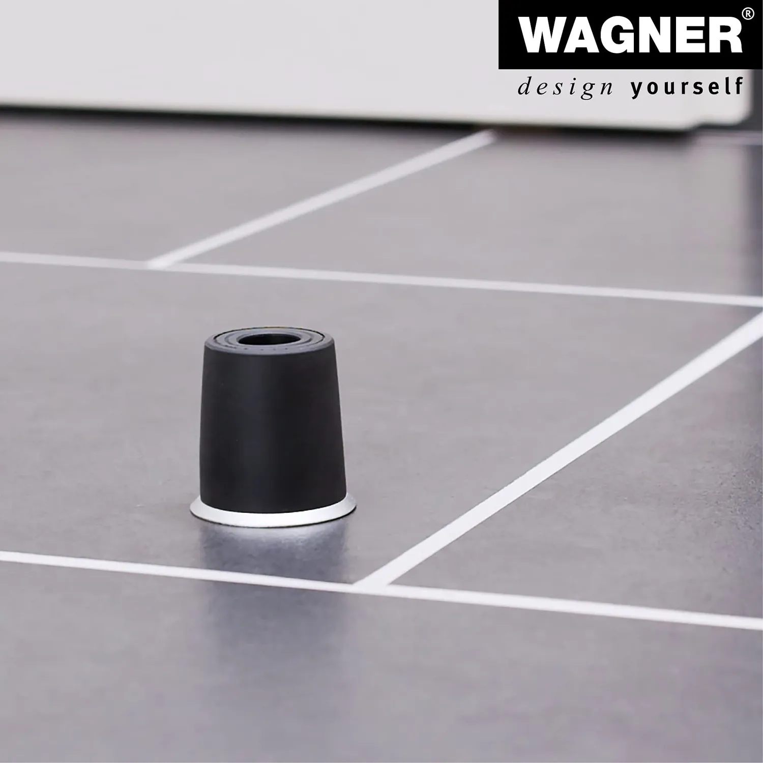 Wagner Vulkano Midi 15208111 fermaporta pavimento argento nero