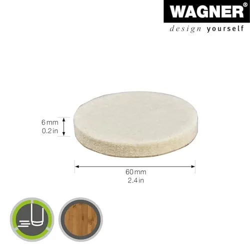 Wagner EH 1261 feltrini lana crema 4 pezzi Big Pads