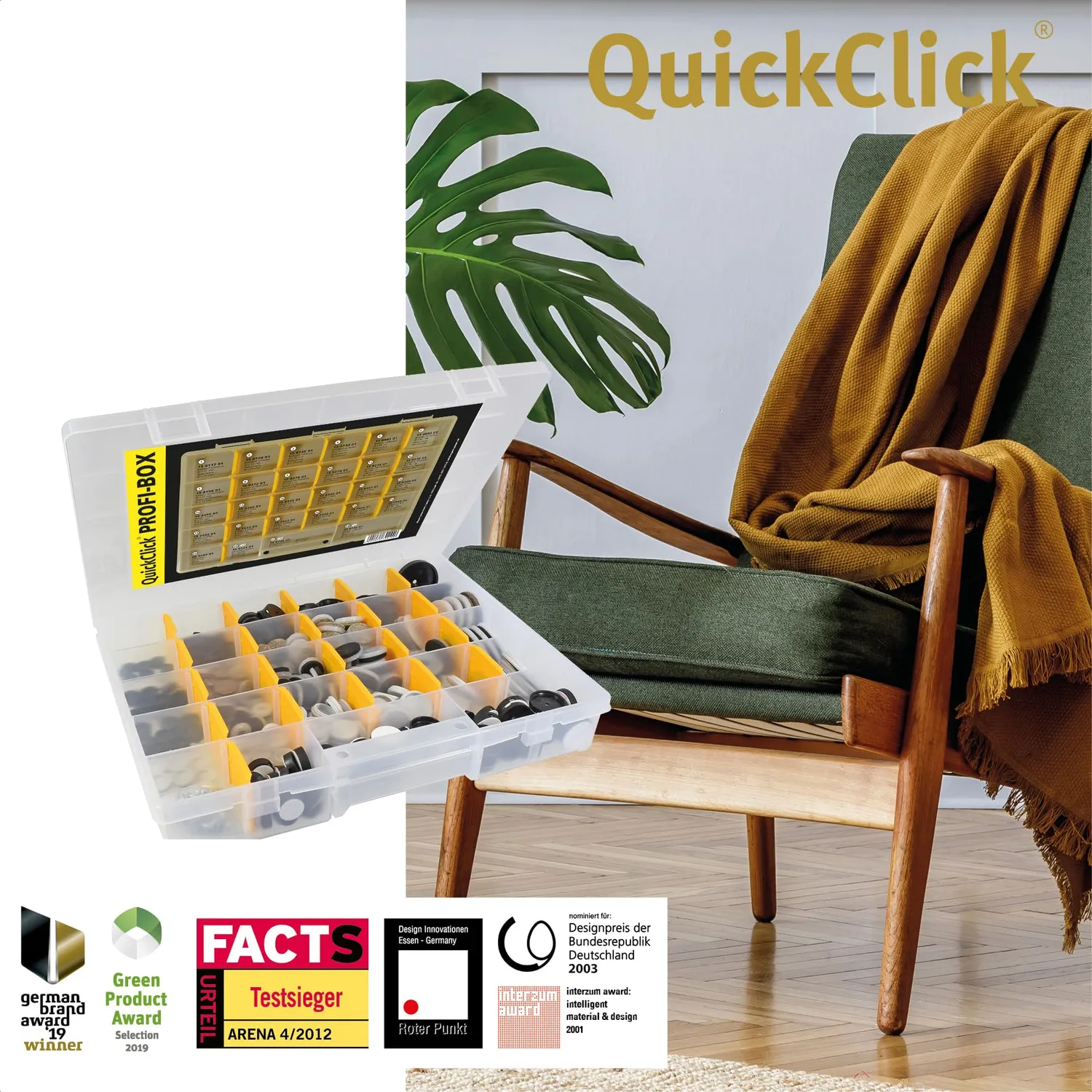WAGNER QuickClick set piedini mobili 432 pezzi feltro