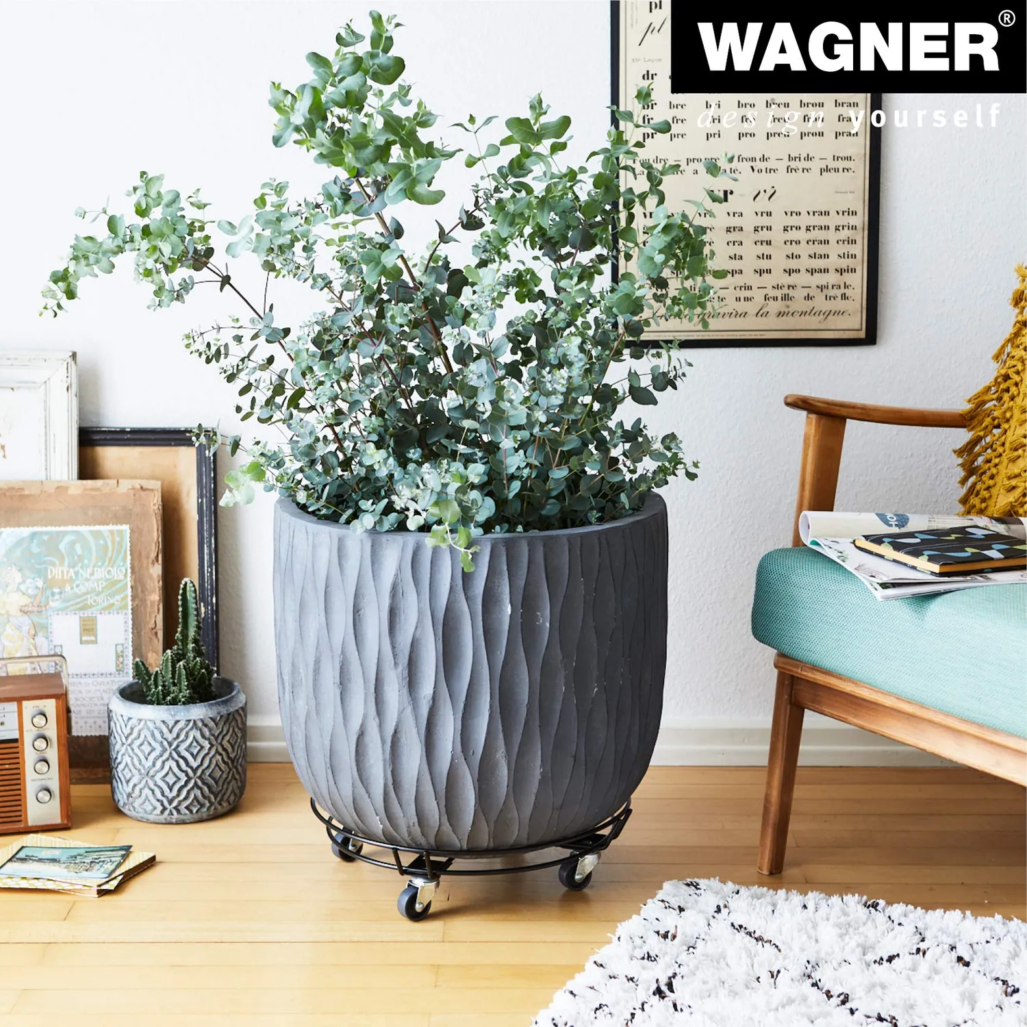 Wagner Black carrello piante nero D38 cm 100 kg